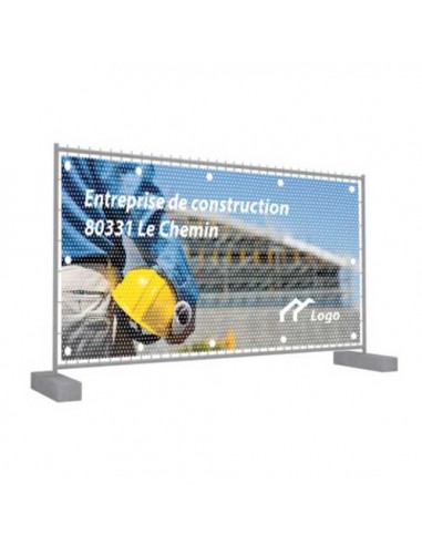 Bâche publicitaire pour chantier